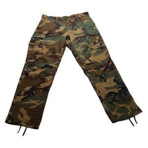 Military Woodland Camo Cargo Pants Men's Large 36x32 Tactical Combat Trousers